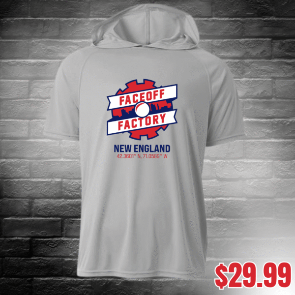 Faceoff Factory New England - A4 Hooded Performance Tee - Image 2